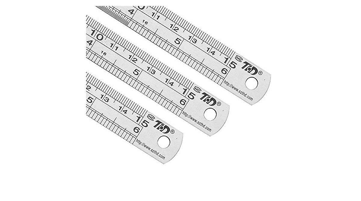 Premium 6 Inch Stainless Steel Ruler Set - 12 Pack for Precise Measurements