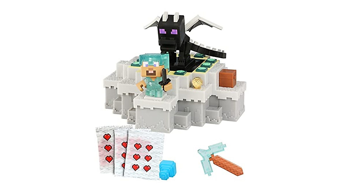 Treasure X Minecraft Caves & Cliffs – Personnage Steve Et Ender Dragon, 20 Niveaux, Trésor En Or Véritable