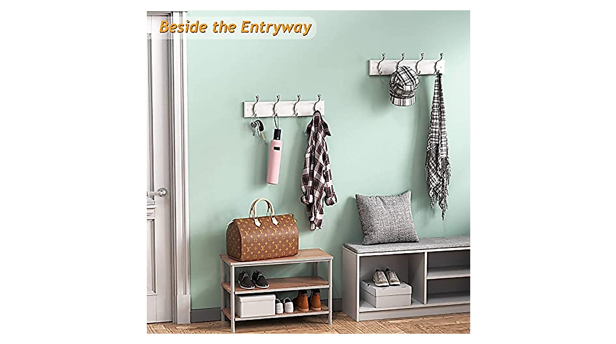 AMADA Coat Rack Wall Mount 2 Pack - Stylish & Space-Saving