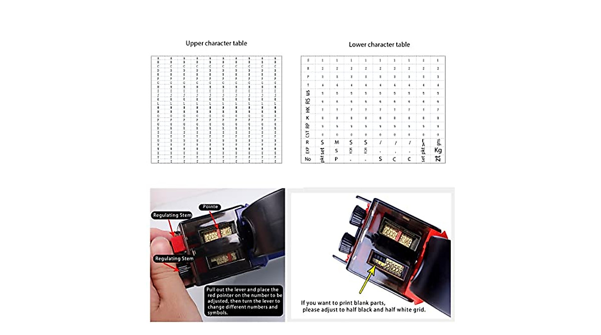 HopingMore Price Gun Labeler - 2-Line 20 Digit Tagging Machine With Letters