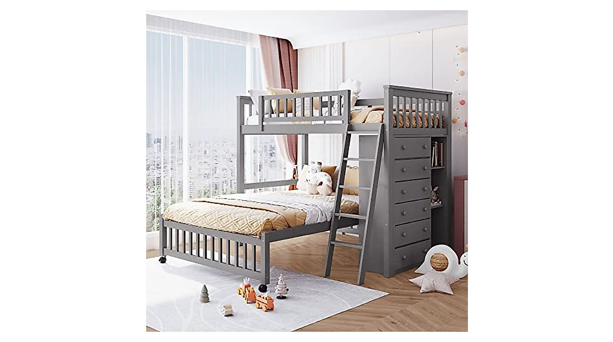 BIADNBZ Twin Over Full Bunk Bed - Stylish & Versatile