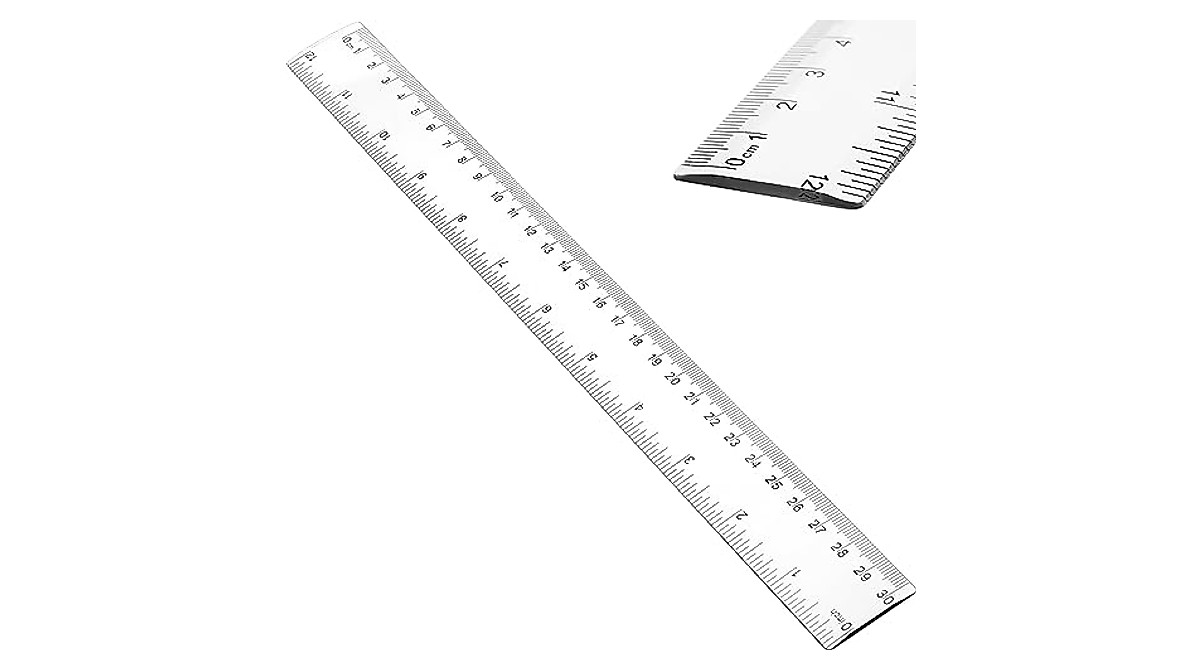 100 Pack 12 Inch Clear Plastic Rulers for School & Home