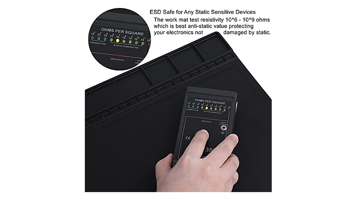 HPFIX Anti Static Heat Resistant ESD Mat for Electronics & PC Building
