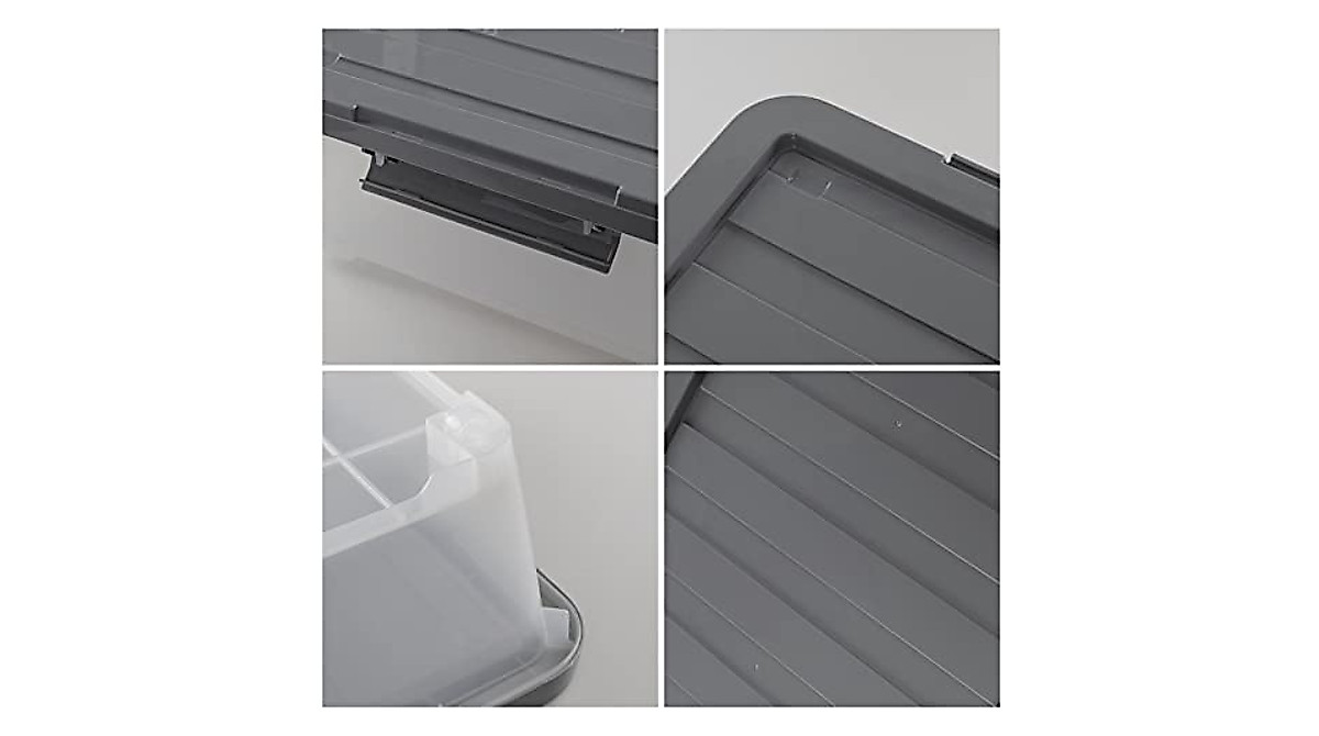 Nicesh 40 Quart Wheeled Under Bed Storage Boxes - 4 Pack