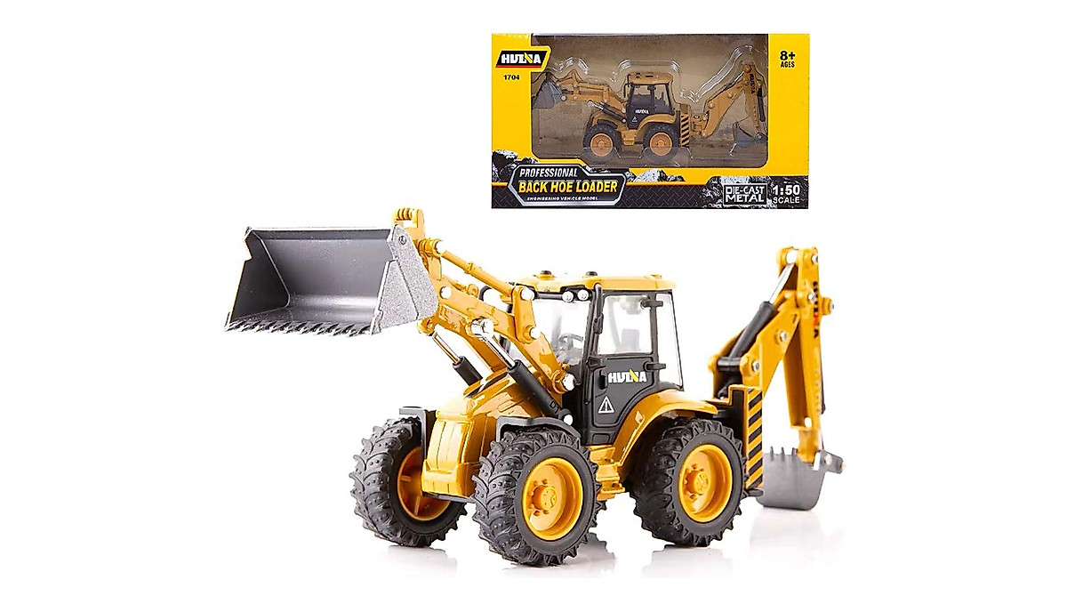 Gemini & Genius Heavy Duty Backhoe Loader Toy - Realistic Construction ...