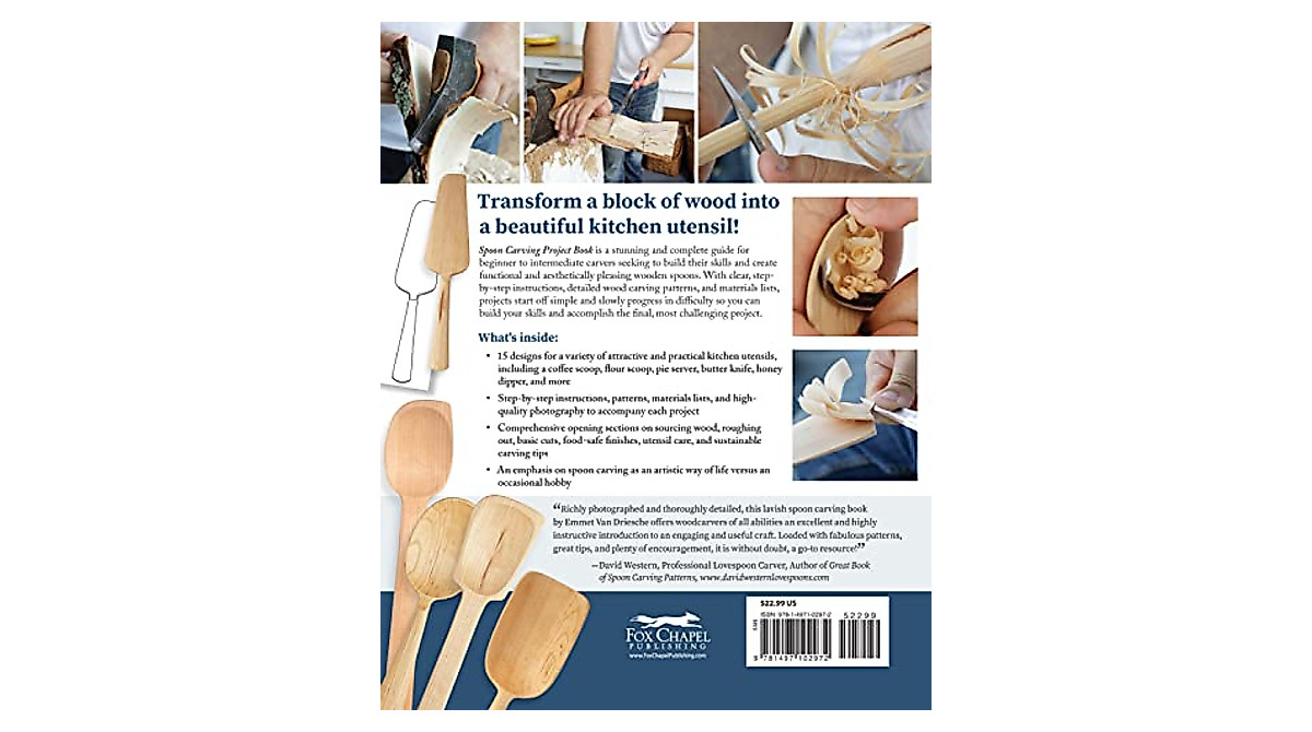 Spoon Carving Project Book: 15 Easy Wooden Spoon Designs for Beginners