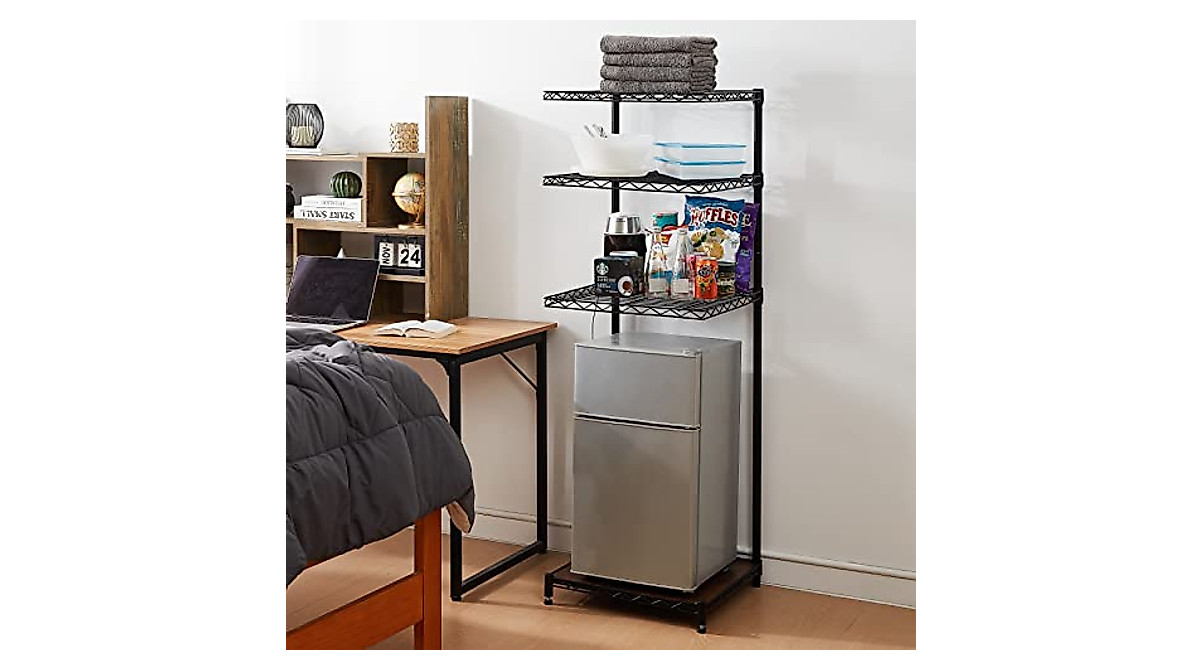 Organize with DormCo Suprima Floating Shelf Mini Fridge Stand