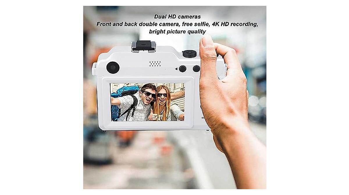 VINGVO 4K Digital Camera with Dual Lens & Anti Shake