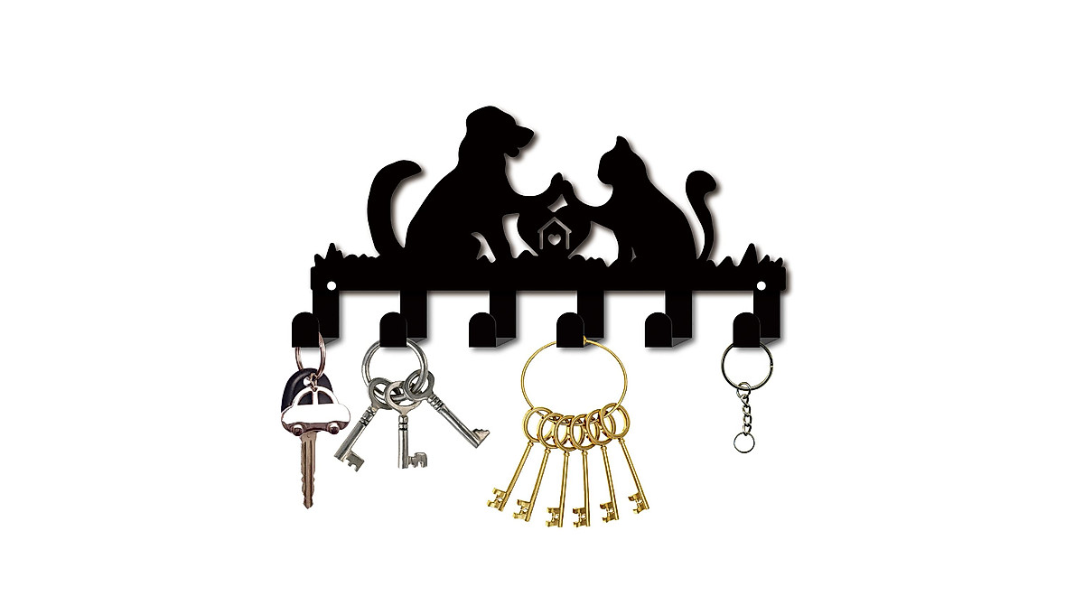 Organize with CREATCABIN Dog & Cat Key Holder Rack