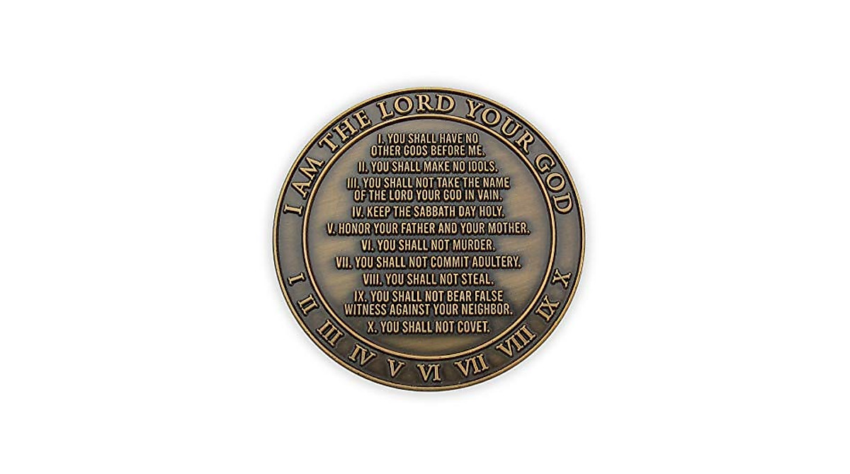Ten Commandments Coin - Carry Your Faith Daily