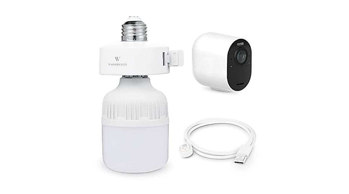 Wasserstein Bulb Socket for Arlo Cameras - Power & Charge Efficiently