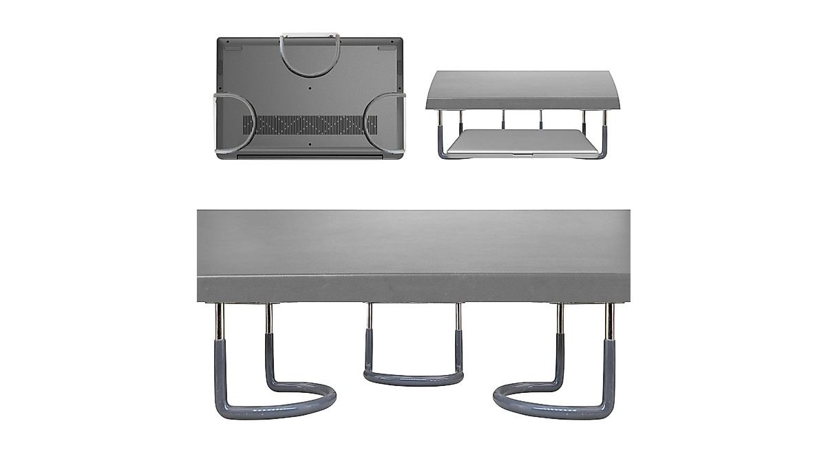 Skywin Under Desk Laptop Mount - 3 Racks for Organized Workspace
