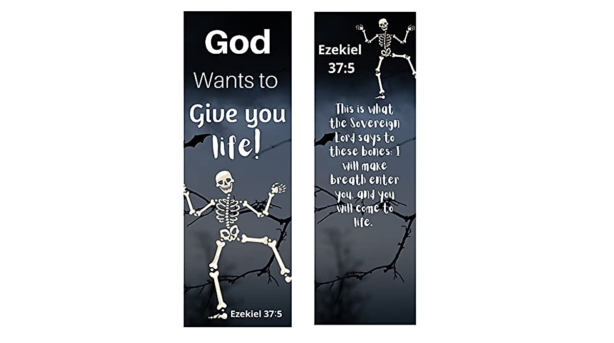 Christian Skeleton Bookmarks for Trunk or Treat & Fall Festivals