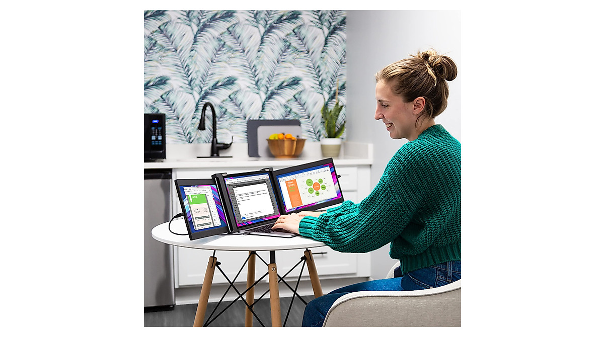 SideTrak Axis Portable Triple Monitor for Laptop - 11.9” FHD IPS Screen