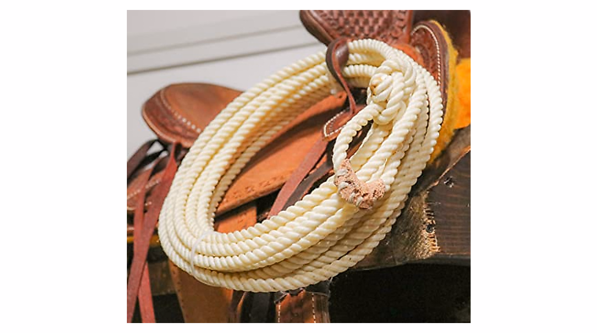 30 FT White Western Adult Lasso Rope - High Quality