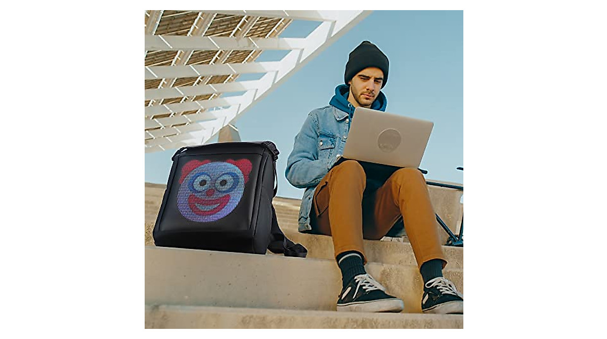 LED Programmable Backpack with App Control | LEI JARVIS 17-inch Laptop Bag