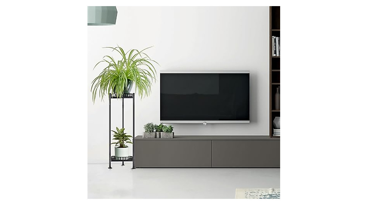 Stylish 30'' Metal Plant Stand for Indoors & Outdoors