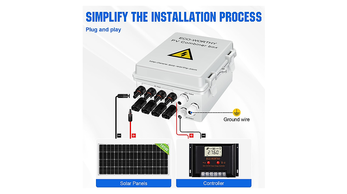 ECO-WORTHY PV Combiner Box - Reliable Solar Connection