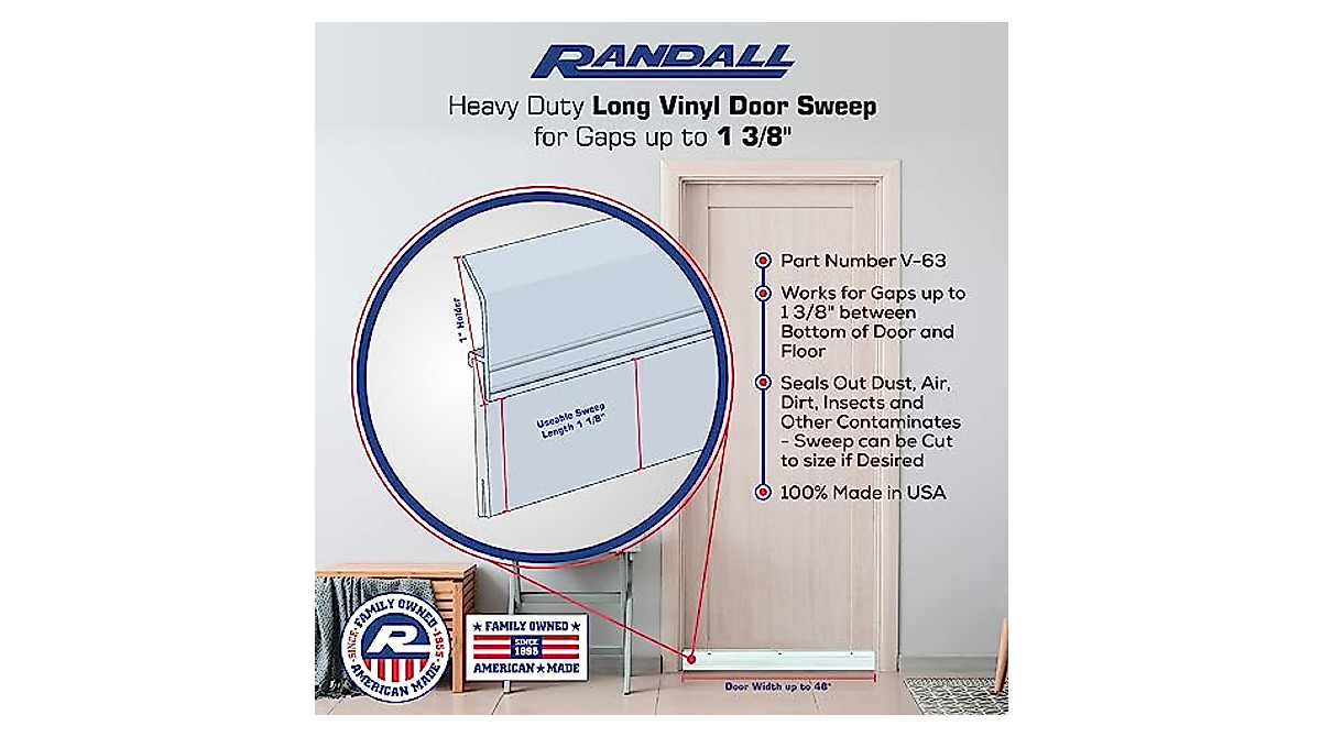 Heavy Duty Aluminum Door Sweep | Improve Insulation & Save Energy