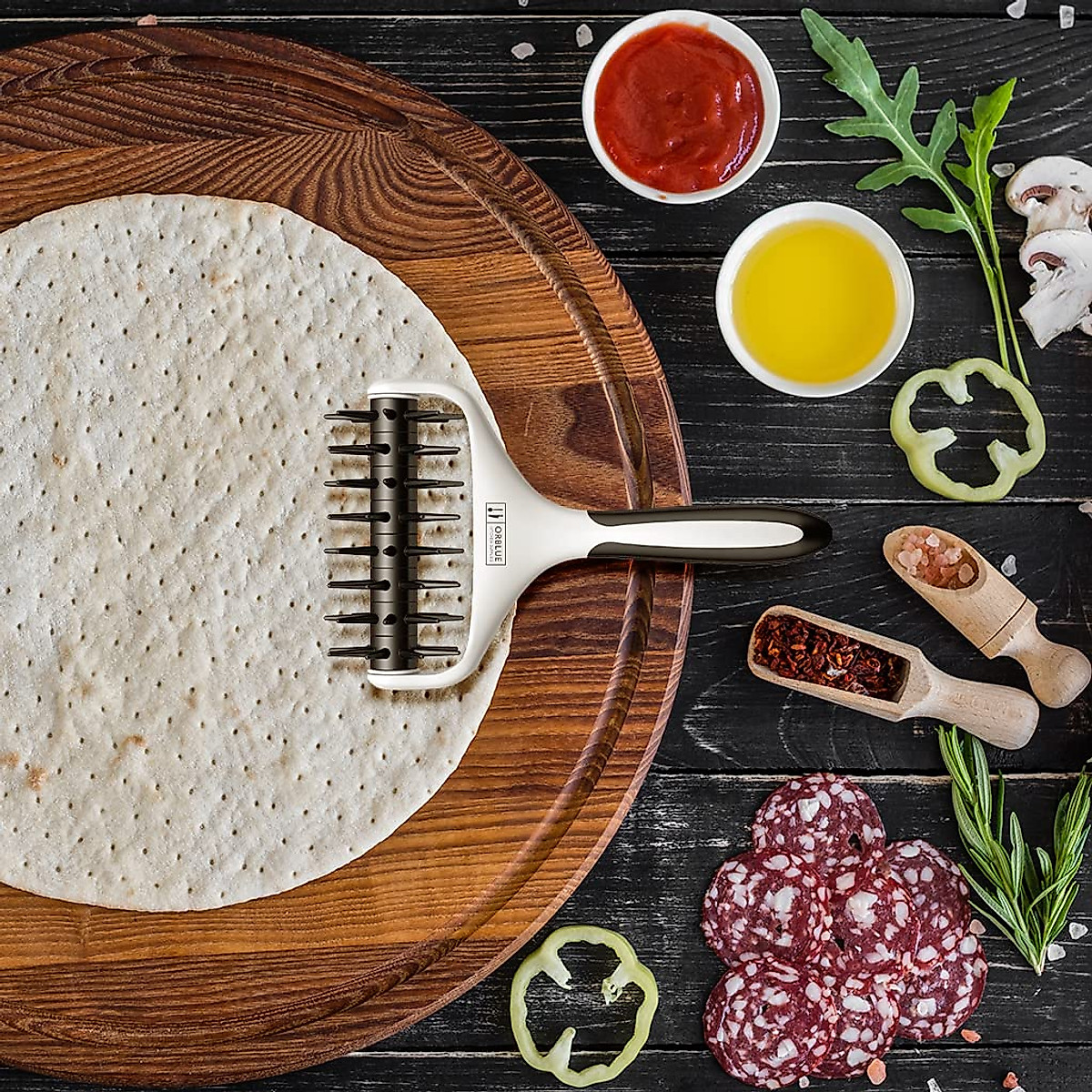 Orblue Pizza Dough Docker - Perfect Crusts for Home & Commercial Use