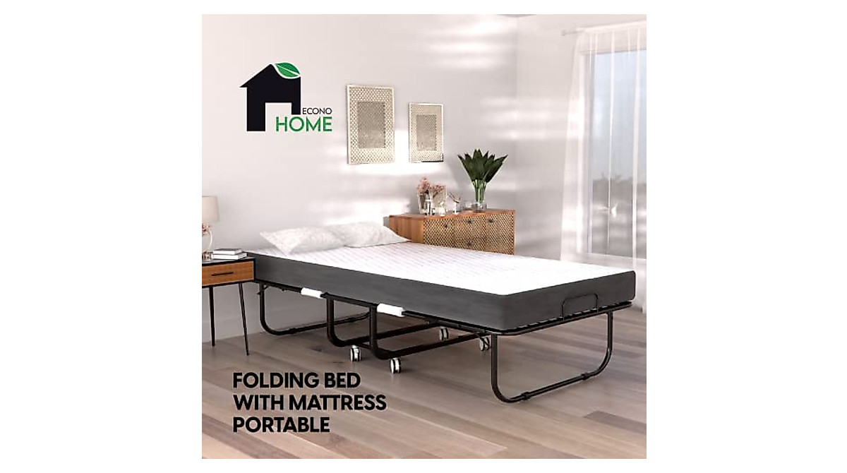 EconoHome Folding Bed with Memory Foam Mattress
