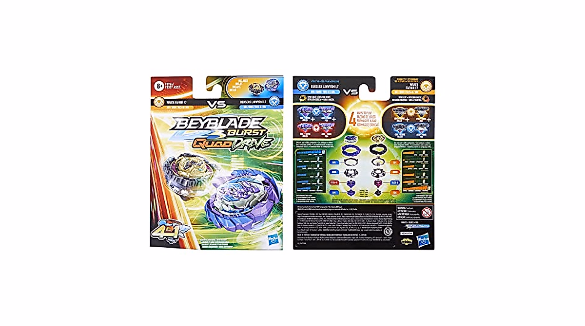 Beyblade Burst QuadDrive Dual Pack - Wrath Fafnir & Linwyrm