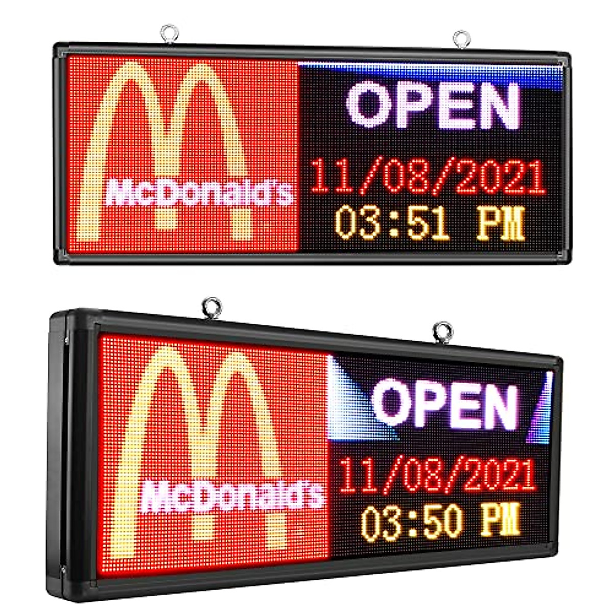 Color Trade P6 Outdoor LED Sign - Full Color, High-Res 40x18 Inches