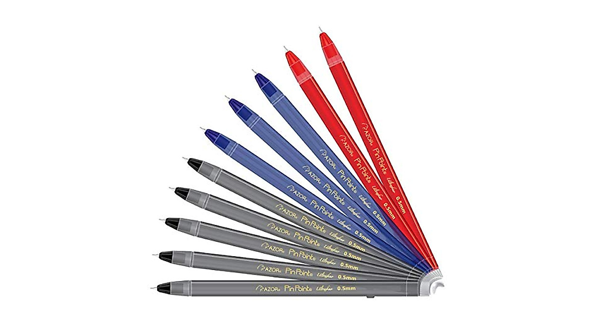AZOR Pin Point Fine Point Pens – 10 Assorted Colors