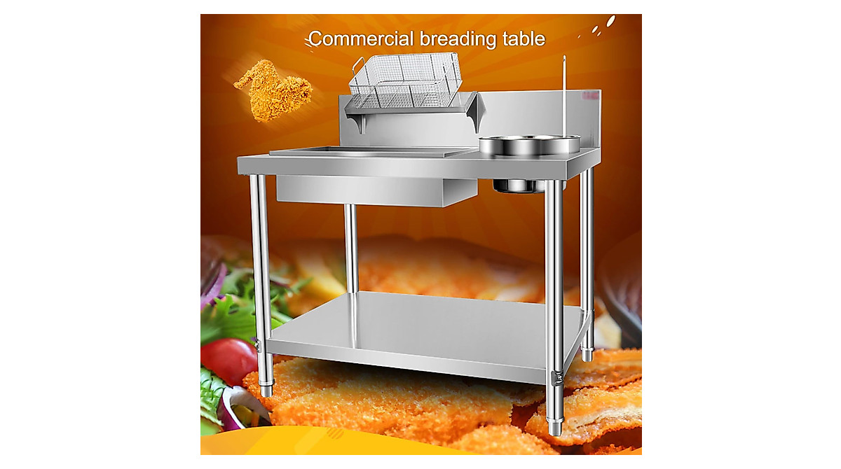 Stainless Steel Breading Table for Commercial Kitchens