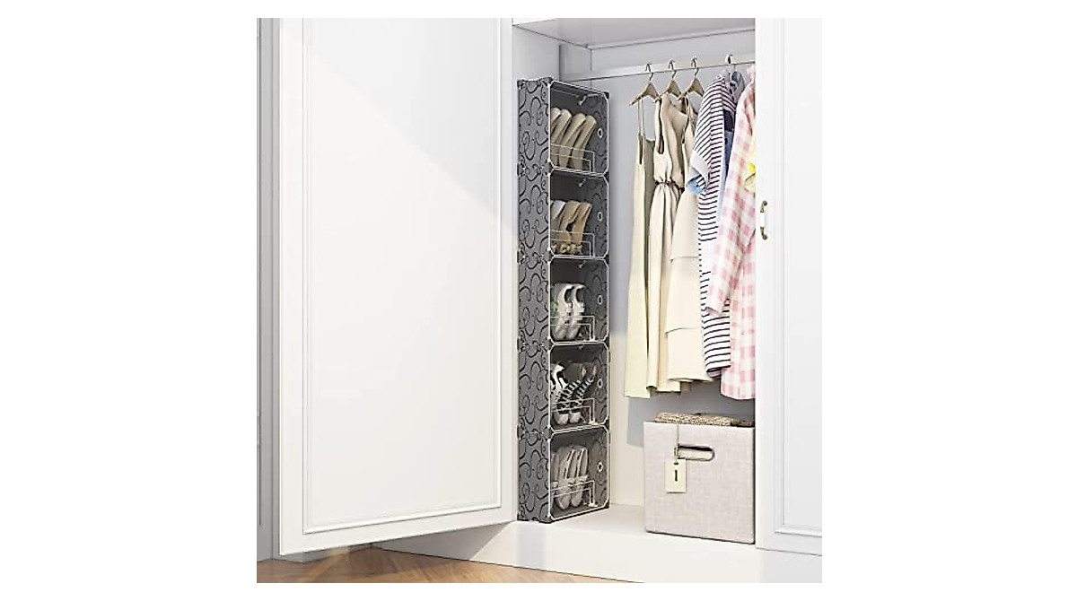 Aazon.co: AGINELS 4-Pair Shoe Rack Organizer with Cover, Sli Shoe... Aazon.co: AGINELS 4-Pair Shoe Rack Organizer with Cover, Sli Shoe...