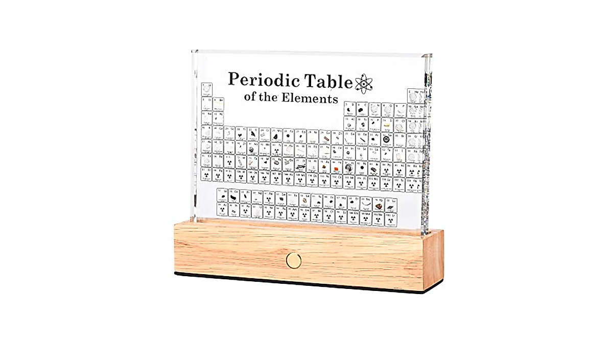 Real Periodic Table of Elements Display - Gift for Science Lovers