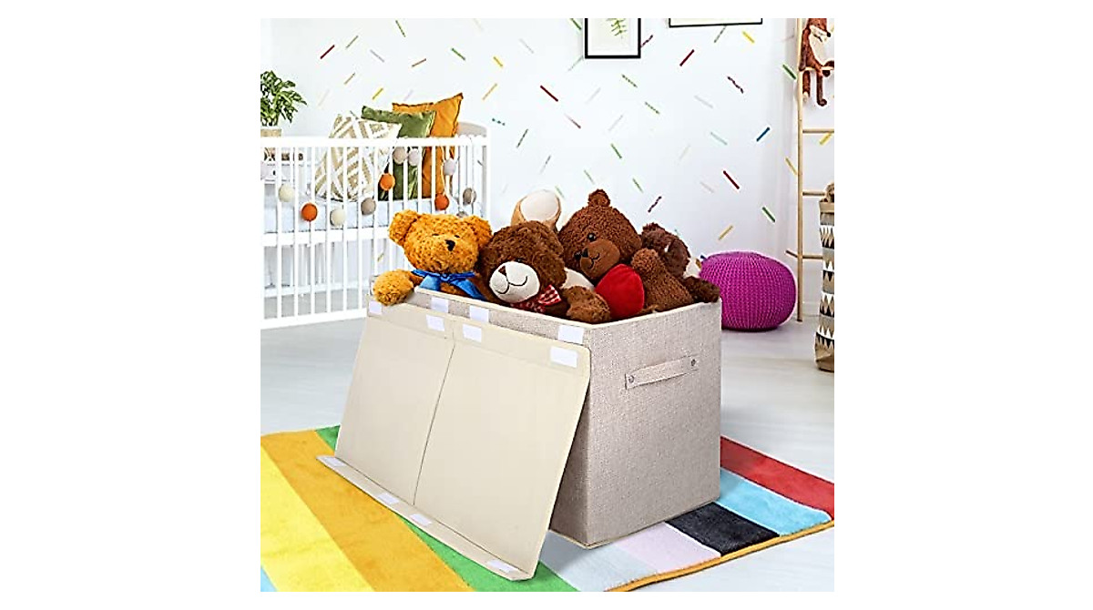 Popoly Large Toy Storage Box - Sturdy Collapsible Organizer