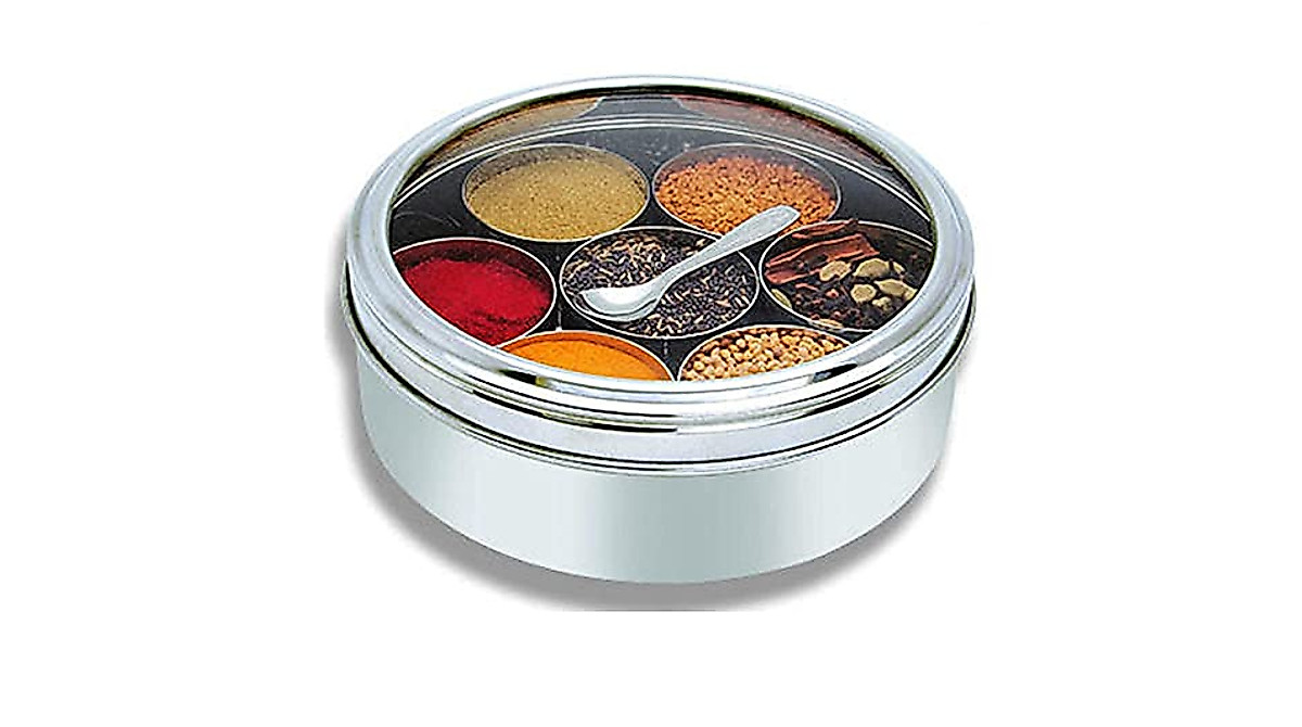 King International Stainless Steel Masala Dabba for Authentic Indian ...