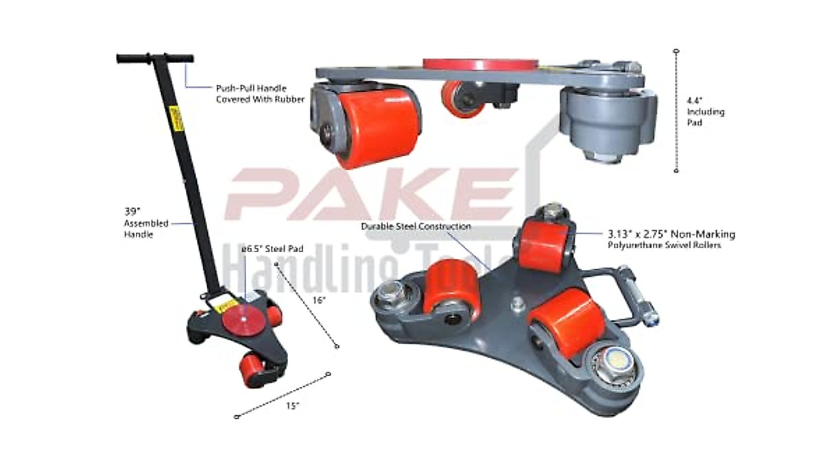 360° Rotating Machine Dolly - Max 8800lb Capacity