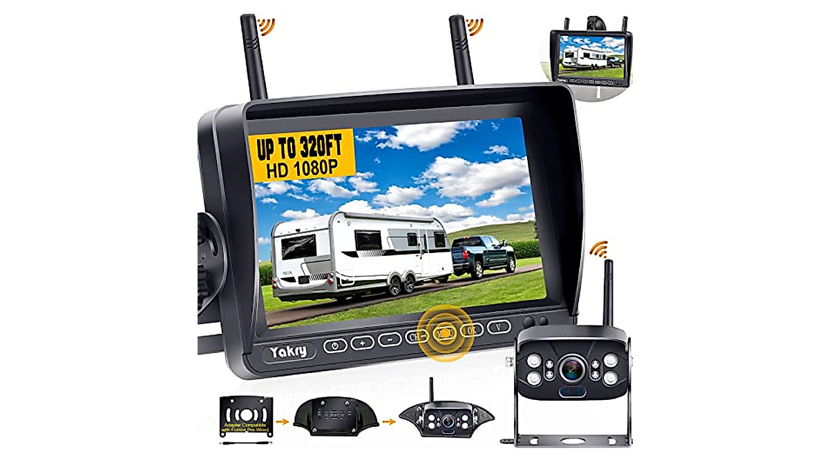Yakry Y27 Wireless RV Backup Camera HD 1080P with 7-inch Monitor