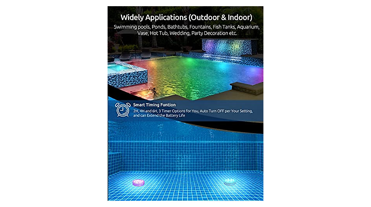 Waterproof RGB Pool Lights - 16 Color Changing Submersible LED