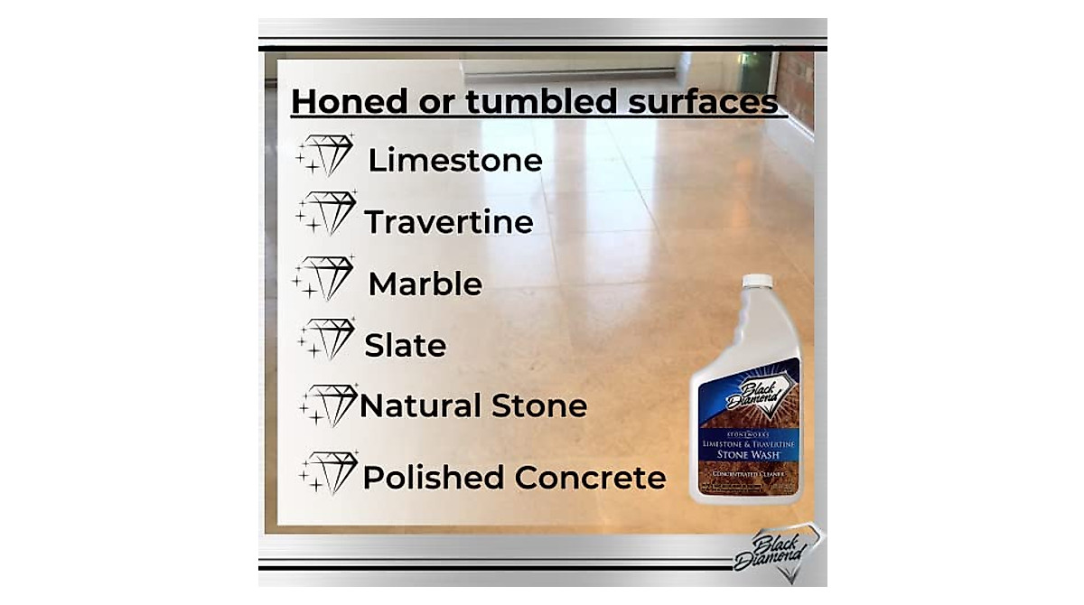 Black Diamond Limestone & Travertine Floor Cleaner - Natural Stone Care