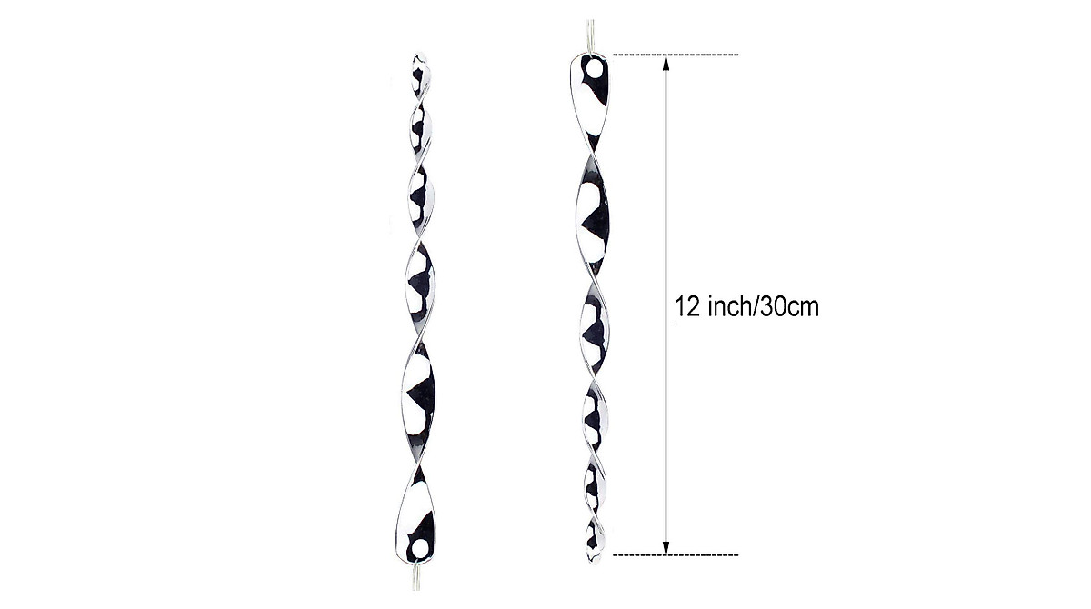Luckkyme 12 Pcs Reflective Bird Repellent Rods