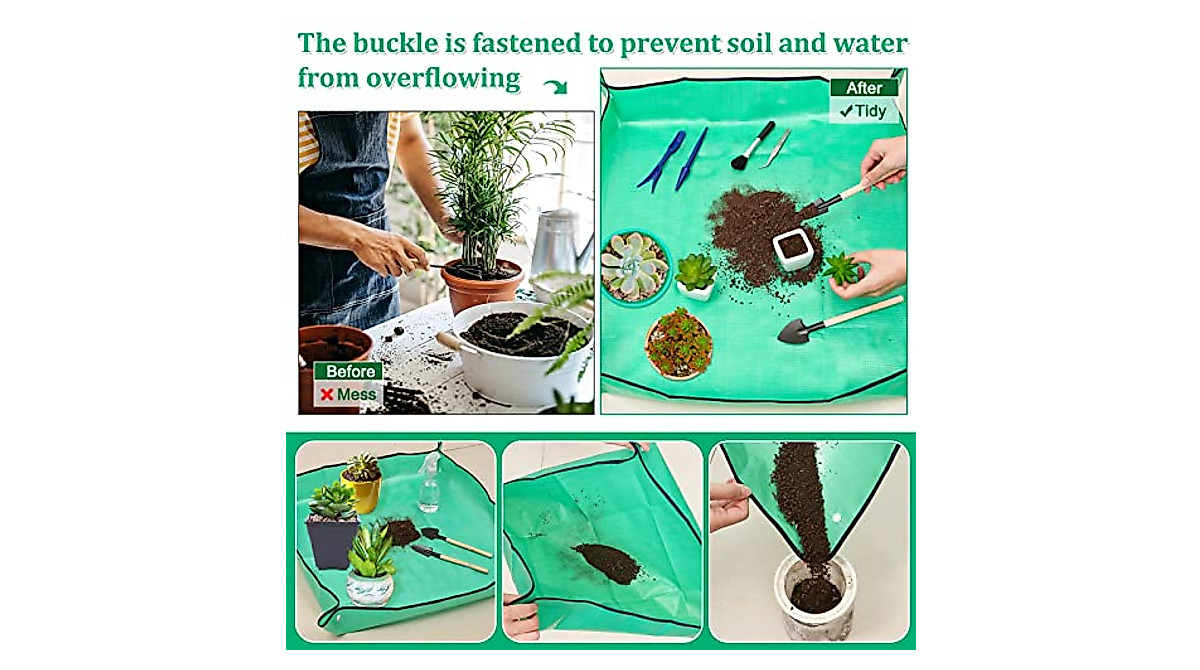 Plant Repotting Mat & Tools Set for Indoor Gardening