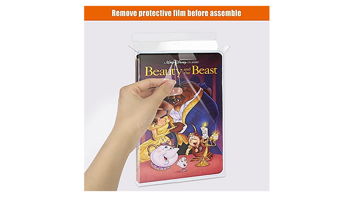 VHS Cover Storage Case 10 Pack Clear Display Cases for Home Movies