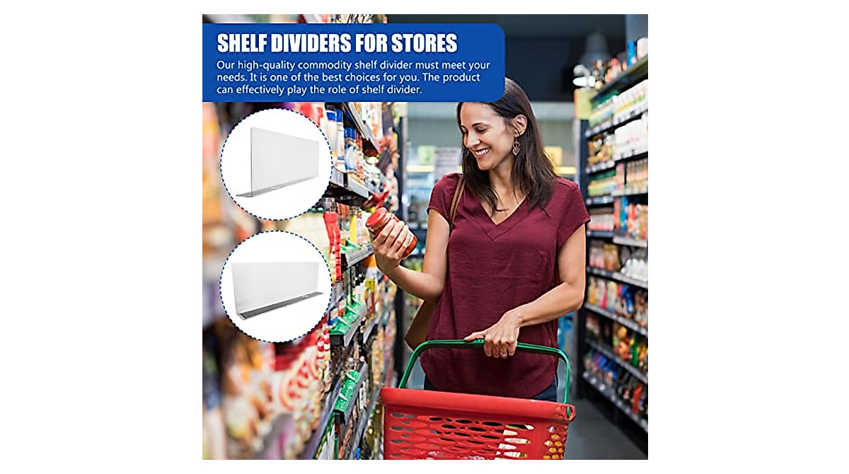 Baluue Plastic Shelf Dividers – Durable PVC Organizers 6pcs
