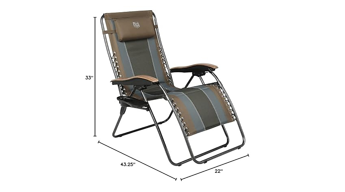 Timber Ridge Outdoor Reclining Chair - Comfort Up to 500lbs