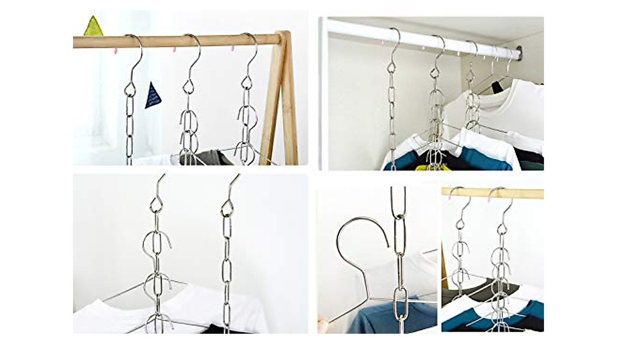 Falytemow Space Saving Hanger Chains - Organize Your Closet Better