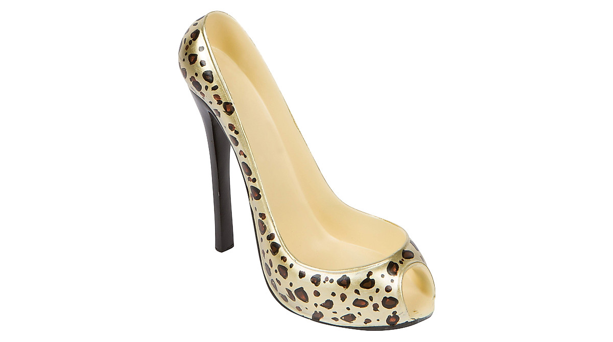 Hilarious Home High Heel Wine Bottle Holder - Black Conversation Starter 8.5x3.5x7 Inches