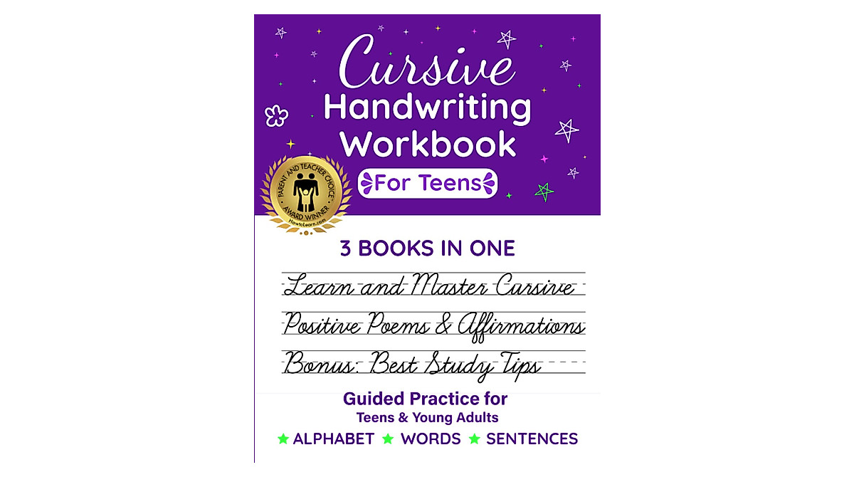Cursive Handwriting Workbook for Teens | Learn Penmanship & Memory Skills