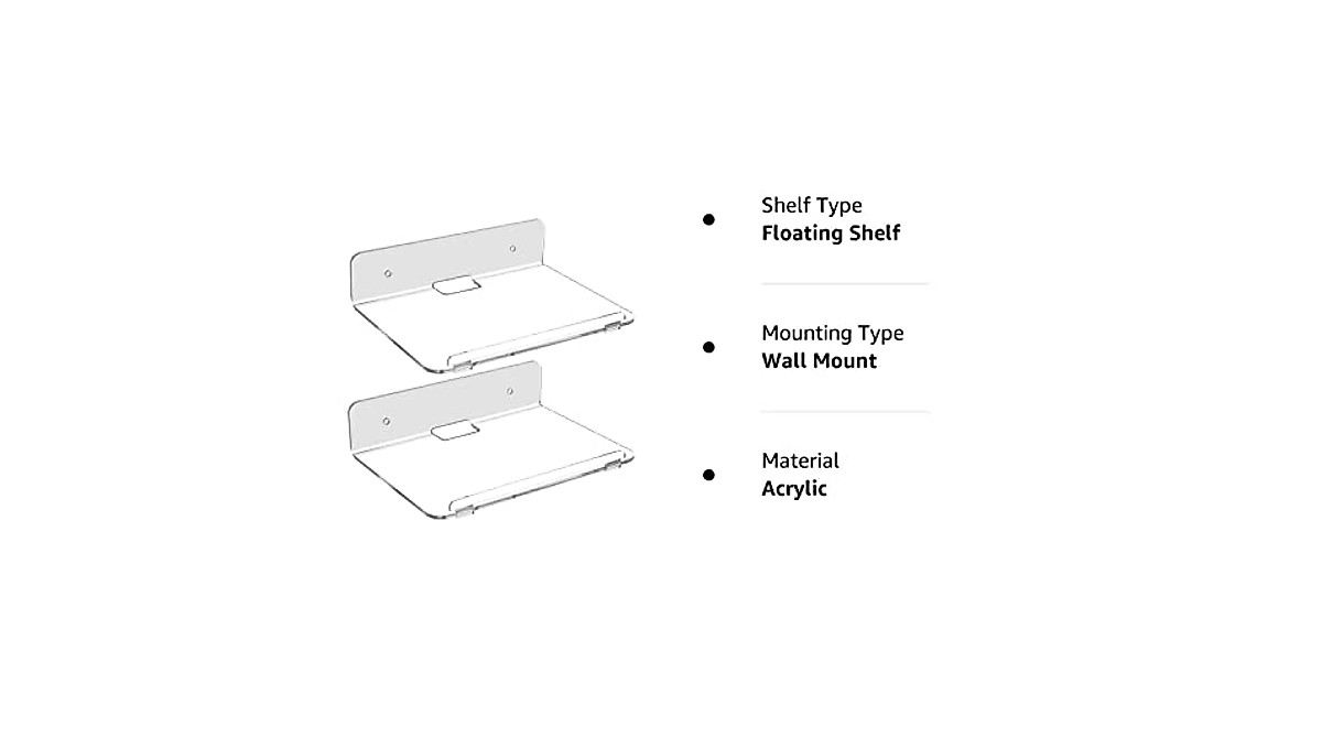 Cosmos Acrylic Floating Wall Shelves Set of 2