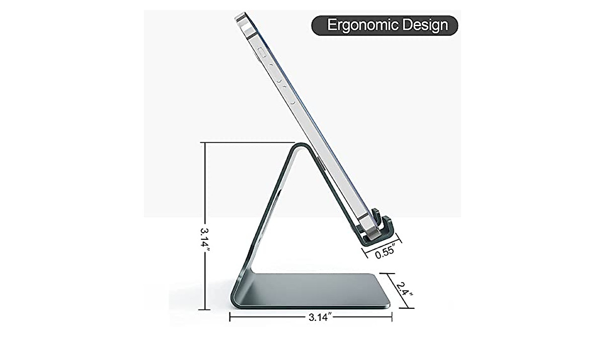 Topgo Aluminum Cell Phone Stand - Universal Compatibility & Cable ...