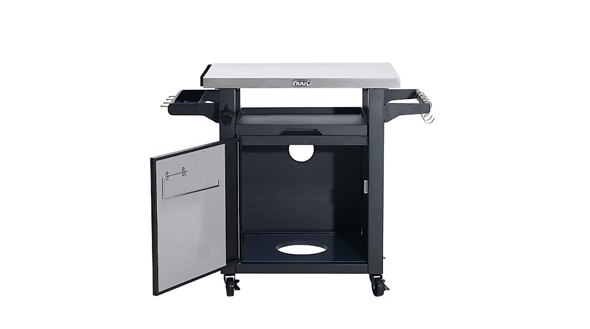 NUUK Deluxe Outdoor Rolling Prep Station - Stainless Steel Kitchen Island