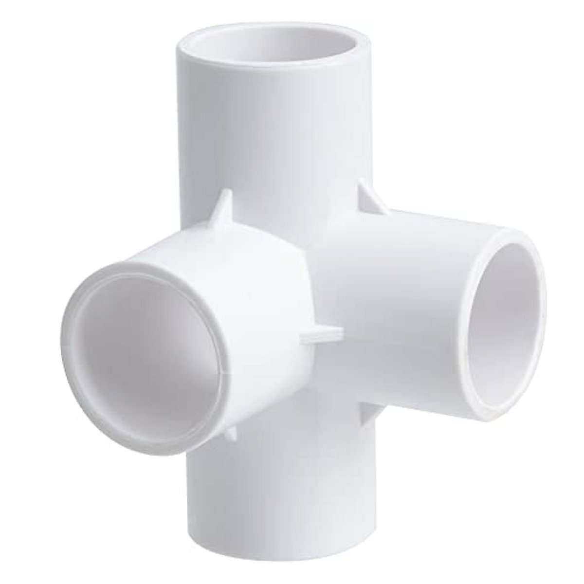 Mairuker 4-Pack 1-Inch PVC 4-Way Fittings for DIY Projects