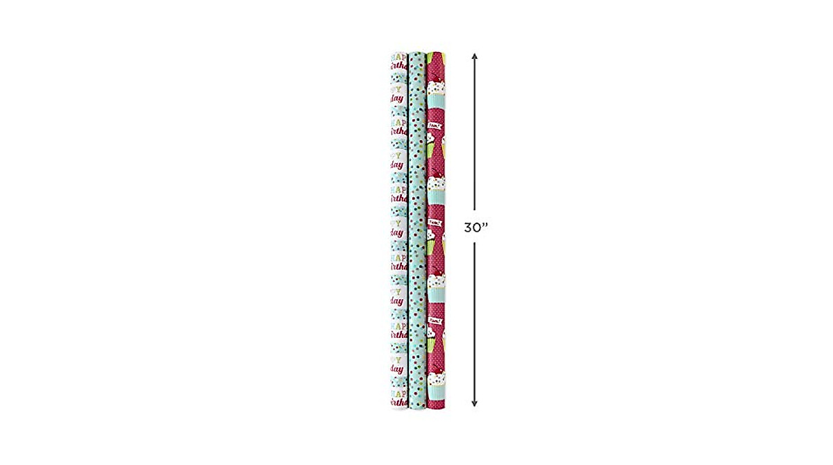 Hallmark Reversible Wrapping Paper Bundle | 6 Vibrant Eco-Friendly Designs